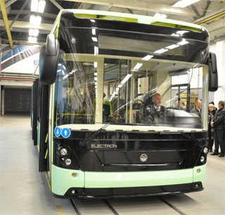 Electric Bus Electron E19101 went to its first route in Lviv