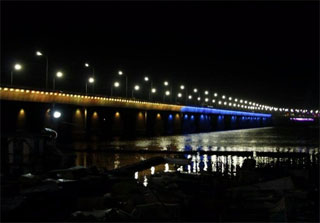 Kaidatskyi Bridge in Dnipro get Night Illumination
