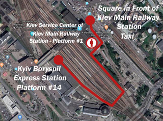 Kyiv Boryspil Express Train | Kiev Main Railway Station Map