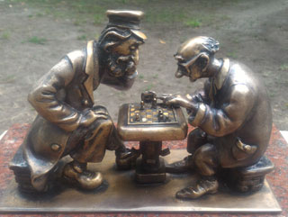Kyiv Chess Mini Sculpture opened on 20th of July 2019 in Kyiv