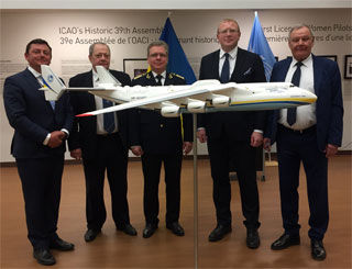 AN-225 Mriya Scale Model was installed in ICAO office in Montreal, Canada