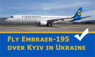 Christmas and New Year 2021 Air Tour over Kyiv by Embraer-195 of UIA