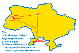 Ukraine Tour | Tour Ukraine Star Cities: Kiev Lviv Odessa Itinerary, Sights, Attractions and Map