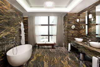 Hotel Hilton Kyiv Bathroom in Presidential Suite