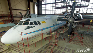 Art project Art-Plane AN-24 at International Airport Kyiv (IEV)