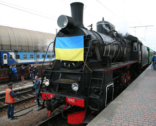 Christmas Steam Trains work in Kiev, Lviv and Kharkiv