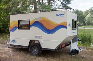 Caravan Kozak | First Ukrainian travel trailer | Outside View