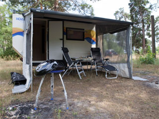 Caravan Kozak | First Ukrainian travel trailer | Outside View