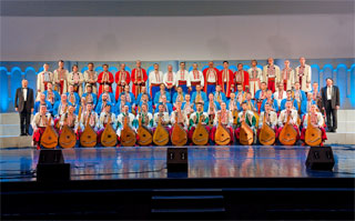 Ukrainian Bandurist Chorus performs on 11.01.2017 in Airport Kyiv