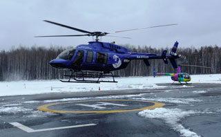 Helicopter Circumnavigation by helicopter Bell 407 | Beginning of helicopter circumnavigation by helicopter Bell 407 in Konakovo, Russia