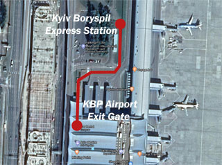 Kyiv Boryspil Express Train | KBP Airport Train Station Map