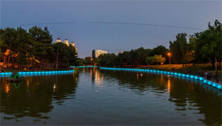 Light Show Fairy Pond opened in Odessa Arboretum Pobedy