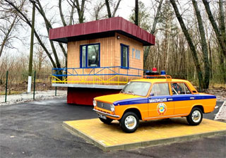 USSR Traffic Post with VAZ 2101 is new tourism attraction in Chernobyl