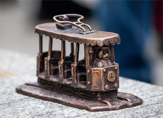 The sixth mini-sculpture Dnipro Tram