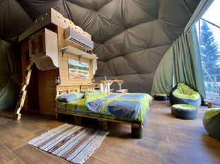 Glamping Edelweiss inside sphere