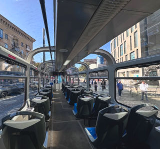 First Ukraine Panoramic Tram was presented on 13.09.2025 in Dnipro - Tram Interior with Panoramic Windows