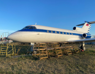 First Stage of Yak-40 Reconstruction is completed in Kyiv State Aviation Museum - Yak-40 Livery