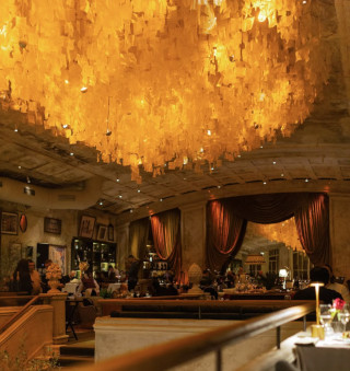 New Italian Restaurant with Great Falling Leaves Chandelier is opened in Odesa