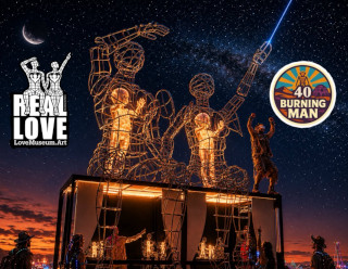 Alexander Milov's LOVE returns as the Real Love Sculpture for Burning Man 2026