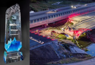 Irpin Memorial Light Installation Road of Life won at Media Architecture Biennale