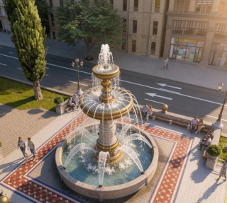 Golden Fountain will open in Kyiv on Place of Former Lenin Monument