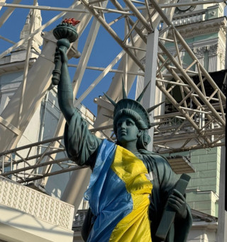 he Statue of Liberty is a new US - Ukraine Partnership Symbol in Kyiv