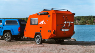 LifeStyleCamper X-RID is a New Tourist Caravan made in Ukraine - Back-Side View