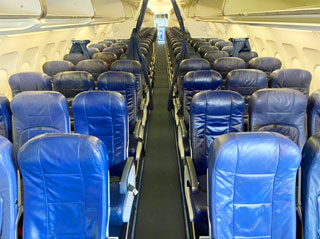 East-West Express Airline Airbus A319 Salon for 144 passenger seats