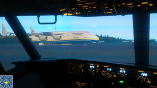 Flight Simulator Boeing 737 - Antonov An-225 Mriya on the ramp of Antonov Airport (UKKM, GML)