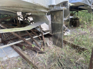Hydrofoil Volga 70 - Rear Stainless Steel Wing, Rudder and Propeller Shaft (propeller is available but not installed)