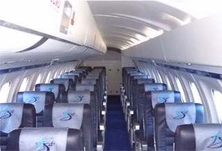 Kiev Group Jet Charter | SAAB 340B | 34-seater Business Jet | Cabin