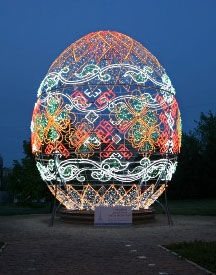 World Largest Luminous Easter Egg Pysanka in Illichivsk